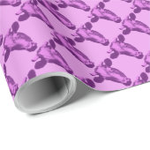 Rosa und Lila Pop Art Cow Geschenkpapier (Rolleneckpunkt)