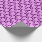 Rosa und Lila Pop Art Cow Geschenkpapier (Ecke)