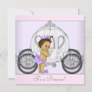 Rosa und lila Prinzessin Baby Shower Einladung