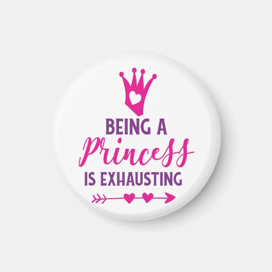 Rosa und Lila Prinzessin zu sein erschöpft Magnet (Vorne)