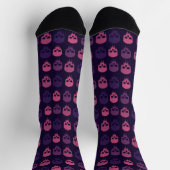 Rosa und Lila Punisher Crew Socken (Oben)