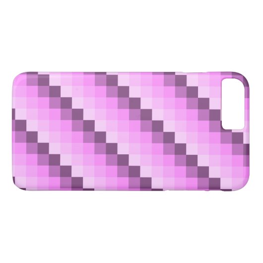 Rosa und Lila Quadrate Case-Mate iPhone Hülle (Rückseite (Horizontal))