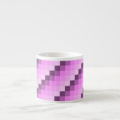 Rosa und Lila Quadrate Espressotasse (Vorderseite)