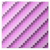 Rosa und Lila Quadrate Fliese (Vorderseite)