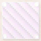 Rosa und Lila Quadrate Glasuntersetzer (Rückseite)