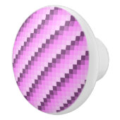 Rosa und Lila Quadrate Keramikknauf (Rechts)