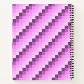 Rosa und Lila Quadrate Notizbuch (Rückseite)