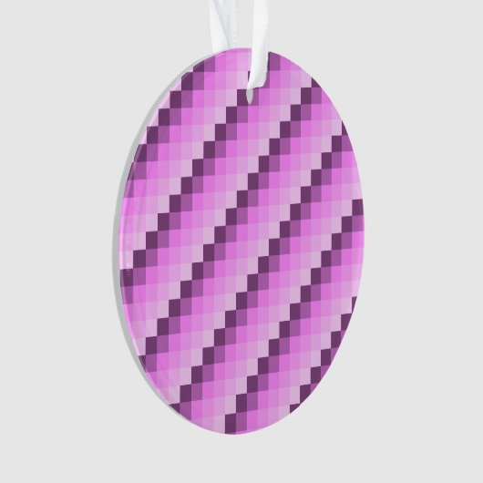 Rosa und Lila Quadrate Ornament (Vorderseite)