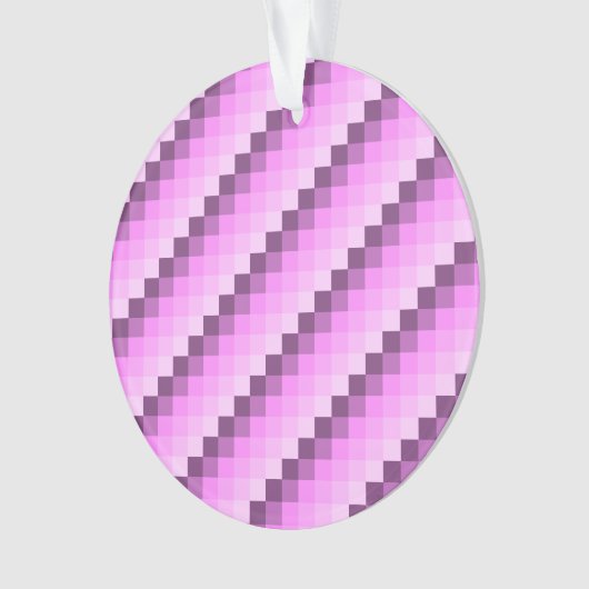 Rosa und Lila Quadrate Ornament (Vorderseite)