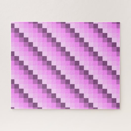 Rosa und Lila Quadrate Puzzle (Horizontal)