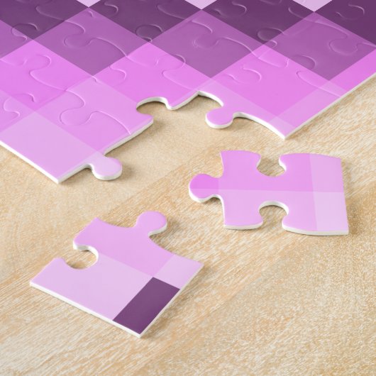Rosa und Lila Quadrate Puzzle (Seite)