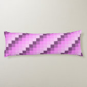 Rosa und Lila Quadrate Seitenschläferkissen (Rückseite)