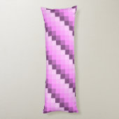 Rosa und Lila Quadrate Seitenschläferkissen (Rückseite (Vertikal))