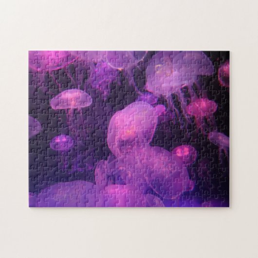 Rosa und Lila Quallen Puzzle (Horizontal)