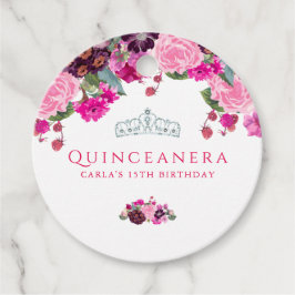 Rosa und Lila Quinceanera Geschenkanhänger