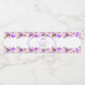 Rosa und Lila Quinceanera Wasserflaschenetikett (Einzelnes Label)