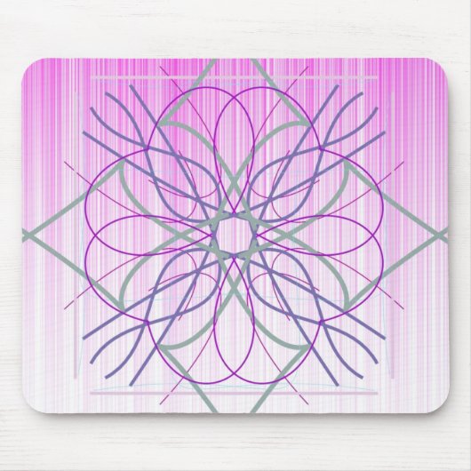Rosa und Lila Random-Gestaltung Mousepad (Vorne)