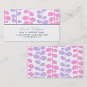 Rosa und lila Reben Telefonnummerkarte (Vorne/Hinten)