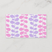 Rosa und lila Reben Telefonnummerkarte (Rückseite)