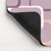 Rosa und Lila Retro Square Mousepad (Ecke)