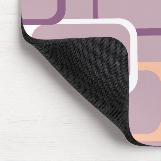 Rosa und Lila Retro Square Mousepad (Ecke)