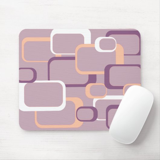 Rosa und Lila Retro Square Mousepad (Mit Mouse)
