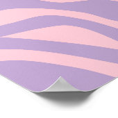 Rosa und Lila Retrolinien Poster (Ecke)