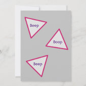 Rosa und Lila Robot Science-Party Einladung (Rückseite)