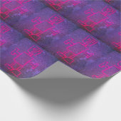 Rosa und Lila Robot Wrapping Paper Geschenkpapier (Ecke)