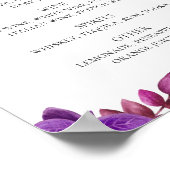 Rosa und lila Rose. Blumengetränke Bar Poster (Ecke)