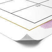 Rosa und Lila Rose Blumenzauber Fälligkeitszeitpla Poster (Ecke)