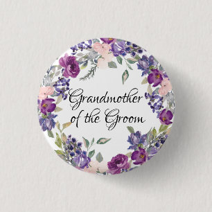 Rosa und Lila Rose Blütengroßmutter am Boden Button