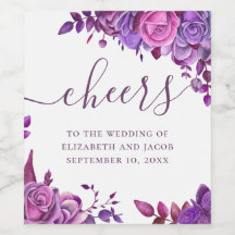 Rosa und lila Rose. Hochzeit mit Blumenbeeren W