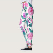 Rosa und lila Rose Leggings (Links)