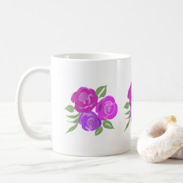 Rosa und Lila Rose Tasse