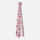 Rosa und Lila Rose Trauzeugen Neck Tie Krawatte (Vorderseite)
