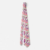 Rosa und Lila Rose Trauzeugen Neck Tie Krawatte (Rückseite)