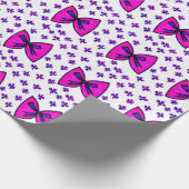 Rosa und Lila Schleifpapier Geschenkpapier (Ecke)