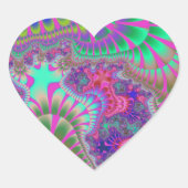 Rosa und Lila Schmelze Herz-Aufkleber (Vorderseite)