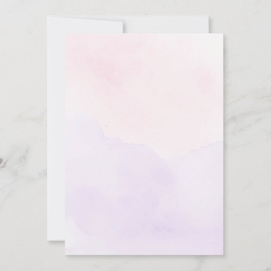 Rosa und Lila Schmetterling Quinceañera Einladung (Rückseite)