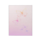 Rosa und Lila Schmetterlinge in Druckfarben Notizblock (Rotiert)