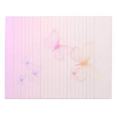 Rosa und Lila Schmetterlinge in Druckfarben Notizblock (Vorderseite)