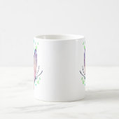 Rosa und Lila Schmetterlinge Kaffeetasse (Mittel)