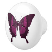 Rosa und Lila Schmetterlinge Keramikknauf (Rechts)