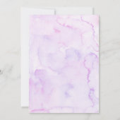 Rosa und Lila Schmetterlingsgeburtseinladung Einladung (Rückseite)