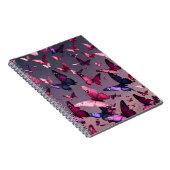 Rosa und Lila Schmetterlingsjournal Notizblock (Rechte Seite)