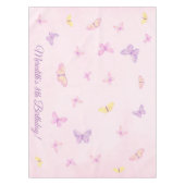 Rosa und Lila Schmetterlingsplatz Party Tischdecke (Vorderseite)