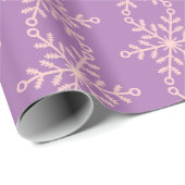 Rosa und Lila Schneeflocken Geschenkpapier (Rolleneckpunkt)