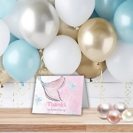 Rosa und lila Schwanz Dankeskarte