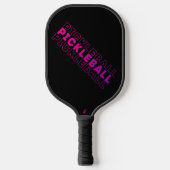 Rosa und Lila schwarzes Pickleball Schläger (Vorderseite)